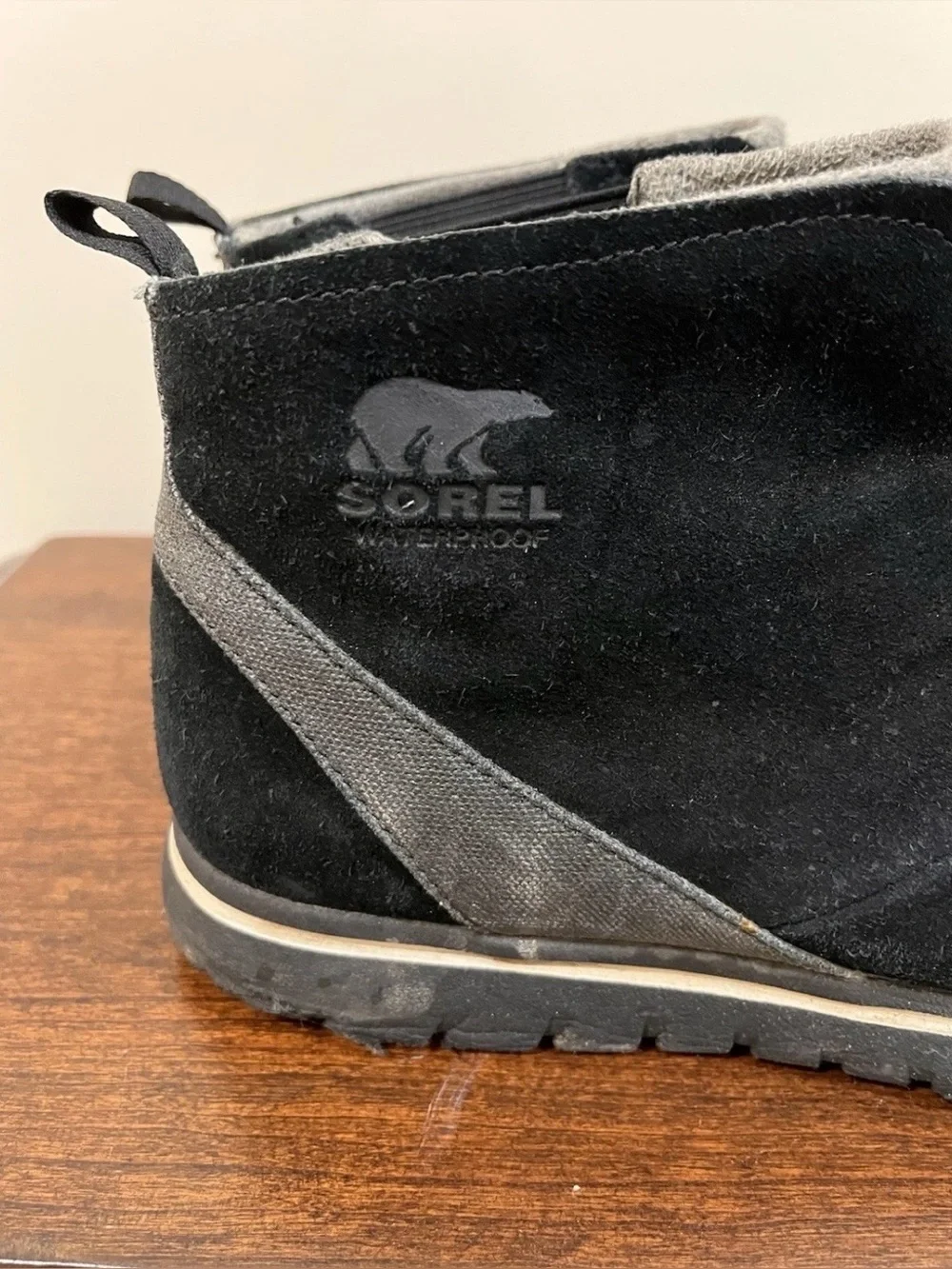 Sorel Waterproof Black Suede Ankle Bootie Pull On Lined Women's Boots Size 10